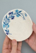 Embroidered Flower Yarmulke